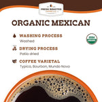 Load image into Gallery viewer, Fresh Roasted Coffee, Organic Mexican | Mold &amp; Myco 3rd Party Tested, USDA Organic, Kosher | Medium Roast 2 lb (32 oz) Whole Bean
