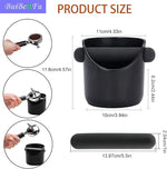 Load image into Gallery viewer, Coffee Knock Box Shock-Absorbent Durable Barista Style Knock Box With Removable Knock Bar and Non-Slip Base Gift (4.6 x 4.3 Inch-Black)