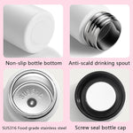 Load image into Gallery viewer, 5 oz Mini Thermos Cute Water Bottle - Insulated Stainless Steel Bottle - Keeps Cold for 12 hours, Hot for 6 hours - Pink