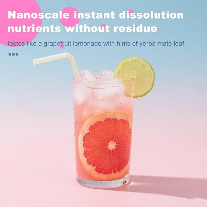 Super Yerba Mate Instant Powder Variety Pack - Citrus, Lemon & Grapefruit Flavors | 30 Servings Each | Energy Boost, Mental Clarity, Gut Health & Satiety | Prebiotics, Probiotics, Hot & Cold Brew, Portable (Grapefruit)