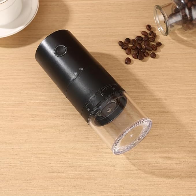 Portable Electric Burr Coffee Grinder with 38 Adjustable Grind Settings - USB Rechargeable Ceramic Core Conical Burr, Coffee Bean Grinder for Espresso, French Press, Travel, Camping, Home & Office Use
