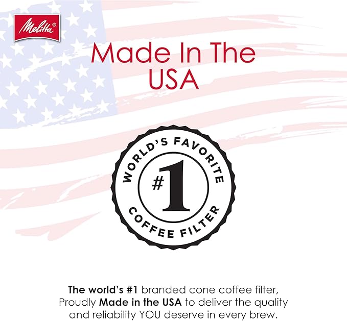 Melitta Cone Coffee Filters, Natural Brown, No. 2, 100-Count Filters (Pack of 6)