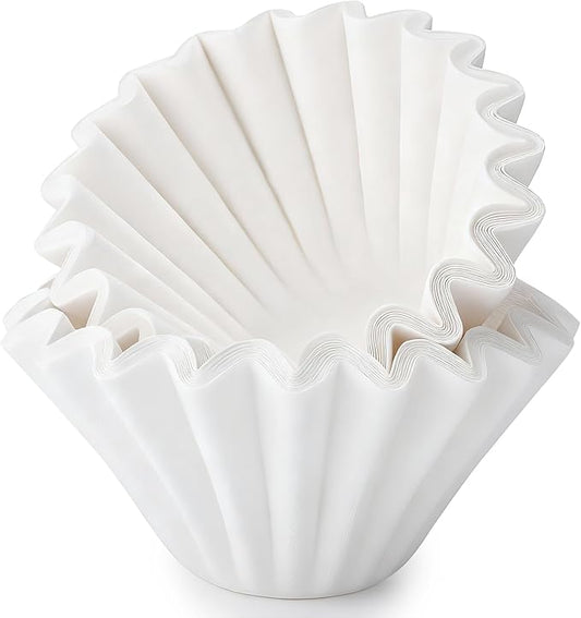Segarty 1-4 Cup Disposable Basket Coffee Filters, 50 Count 7.2in White Paper-made Filters Pour Over Maker Papers, Ideal Liners for Commercial Household Coffee Percolators Dripper Most Brewer Machines