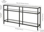 Load image into Gallery viewer, Henn&amp;Hart Sivil Console Table, 55" Wide, Black
