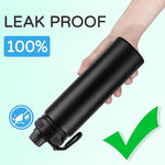 Load image into Gallery viewer, DOMICARE Insulated Water Bottle, 22 oz Vacuum Insulated Stainless Steel Reusable Sports Bottle with Straw Lid &amp; Spout Lid for Travel, Camping, Bike, Leakproof, Black, 8 Pack