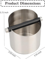 Load image into Gallery viewer, Italian Espresso Tapping Box, Stainless Steel Coffee Grinding Tapping Box, With Detachable Tapping Rod And Anti Slip Rubber Base (Silver)