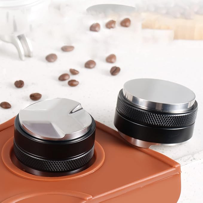 51mm Espresso Tamper & Distributor, 51mm portafilter, Dual Head Coffee Leveler Hand Tool Tamper Coffee Distributor/leveler Tool Hammer Accessories