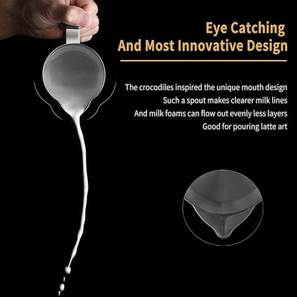 MHW-3BOMBER Espresso Milk Frothing Pitcher Steaming Pitcher Stainless Steel Milk Coffee Cappuccino Latte Art Barista Cup 20oz/600ml (Sanding) P5136S-OS