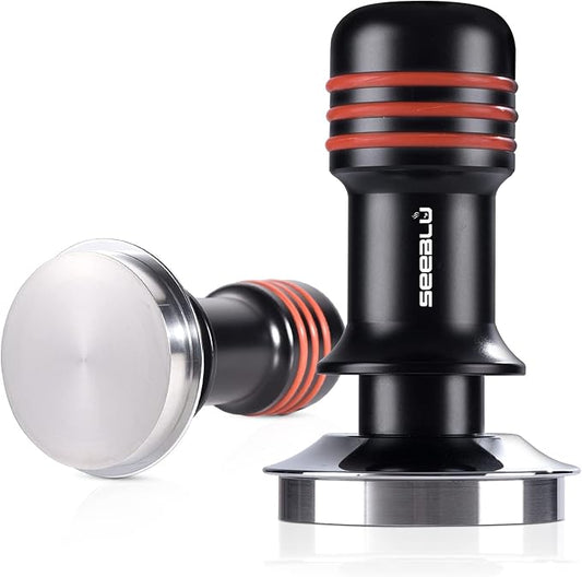 Espresso Tamper 51mm, Coffee Tamper with 30lbs Spring Loaded, Hand Press Tamper Tool for 51mm Portafilter, Calibrated Tamper for Espresso Machine, Black