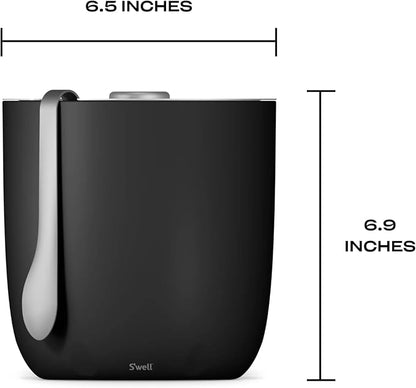 S'well Ice Bucket with Tongs, 68oz, Onyx