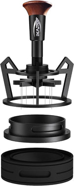 Load image into Gallery viewer, IKAPE Espresso Coffee V3 WDT Tool, 54mm Stirrer Distribution Tool, Equipped with 9-needle Stirrer, Adjustable Needle Height, Coffee Stirrer with Dosing Funnel &amp; Stand