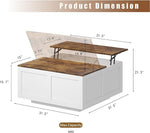 Load image into Gallery viewer, Lift Top Coffee Table with Storage, 31.5" Square White Coffee Table with Large Hidden Storage, Wood Living Room Table Center Table for Living Room Dining Reception Room