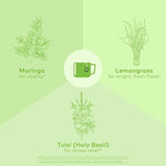 Load image into Gallery viewer, ORGANIC INDIA Tulsi Moringa Tea Bags- Holy Basil, Lemongrass, Moringa Leaves, Calming Immune Support Tea, USDA Organic, Caffeine Free- 18 Bags, 3 Pack