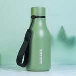Load image into Gallery viewer, BJPKPK Insulated Water Bottles, 12oz Stainless Steel Metal Water Bottle with Strap, BPA Free Leak Proof Jugs, Mugs, Flasks, Reusable Thermal Flasks for Sports &amp; Travel, Macaron Green