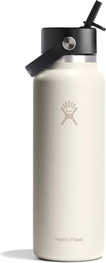 Load image into Gallery viewer, Hydro Flask Water Bottle - Insulated Stainless Steel - Wide Straw Lid, Non Spill, Leakproof in 40 Oz Ivory