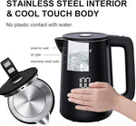 Load image into Gallery viewer, Electric Water Kettle,1.7L Double Wall Electric Tea Kettle with Temperature Control, Stainless Steel Water Boiler Heater, Digital Screen Teapot, Cordless, BPA-Free, Black