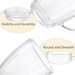 Load image into Gallery viewer, D.M DESIGN·MASTER [6 PACK,12 OZ - Premium Glass Coffee Mugs with Handle. Transparent Tea Glasses for Hot/Cold Beverages, Perfect Design for Americano, Cappuccino, Tea and Beverage.