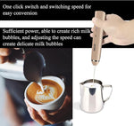 Load image into Gallery viewer, Delm Milk Frother Electric USB Stainless Steel Accessory - Frother Wand Foam Maker for Lattes - Milk Frother Handheld for Cappuccino, Frappe, Matcha, Hot Chocolate - Frother for Coffee (beige/gold)