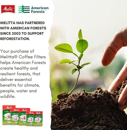 Melitta #4 Cone Coffee Filters, Bamboo, 80 Count (Pack of 6) 480 Total Filters Count - Packaging May Vary