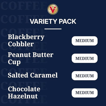 Victor Allen's Coffee Sweet and Salty Flavored Coffee Variety Pack 96 Count, Single Serve Coffee Pods for Keurig K-Cup Brewers
