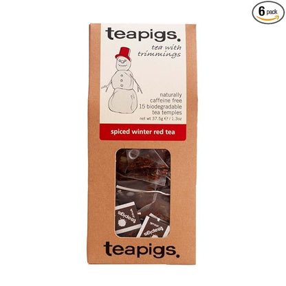 Teapigs Spiced Winter Red Tea, 1.3 oz, 15 Count (Pack of 6)
