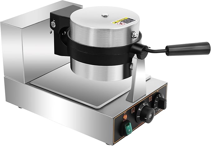 Burger Waffle Maker,Commercial Electric Burger Panini Maker Machine,Non Stick Waffle Press Machine with Time & Temp Control Stainless Steel Material for Home Kitchens Breakfast Shops Schools