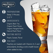 Organic Positively Tea Company, Juicy Peach Black Tea, Loose Leaf, 16 Ounce