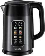Load image into Gallery viewer, Mecity Electric Kettle Touch Screen Temperature Control Water Boiler, No Plastic Contact with Water. 6 Preset Temperature Programs, 2 Hours Keep Warm, 1.7 Liter Dark Grey