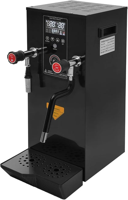 Commercial Milk Frother, Multi-Purpose Full-Automatic Steam Boiling Water Frothing Machine with 12H Timing Function for Tea Coffee Dessert Milk 3KW 12L