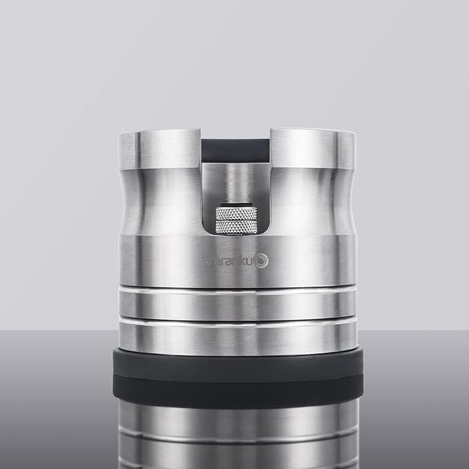 Portafilter Holder Crafted from Solid 304 Stainless Steel | Espresso Tamping Station with Stable and Efficient Puck Preparation | Non-Slip Base | Ideal for 54mm Espresso Machines Portafilter