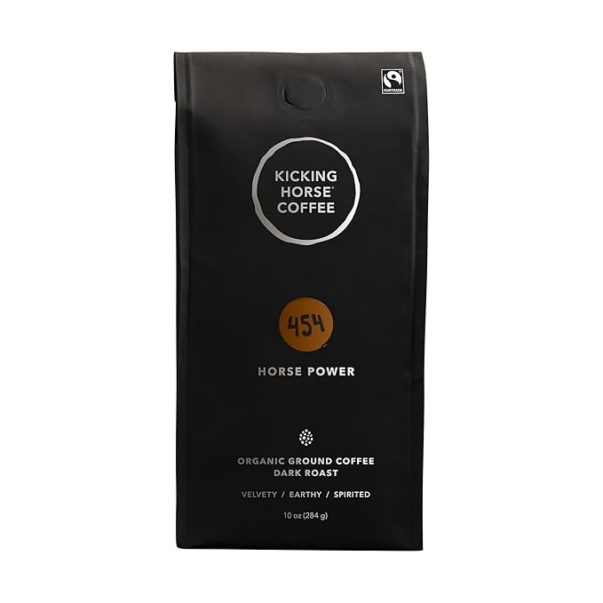 Kicking Horse Coffee 454 Horse Power Ground Coffee, 10 Ounce