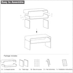 Load image into Gallery viewer, 2-Tier Acrylic Coffee Table, Side End Table with Storage Shelf, Modern Center Table for Living Room, Office, Bedroom, Home Small Space, Easy Assembly (Clear)