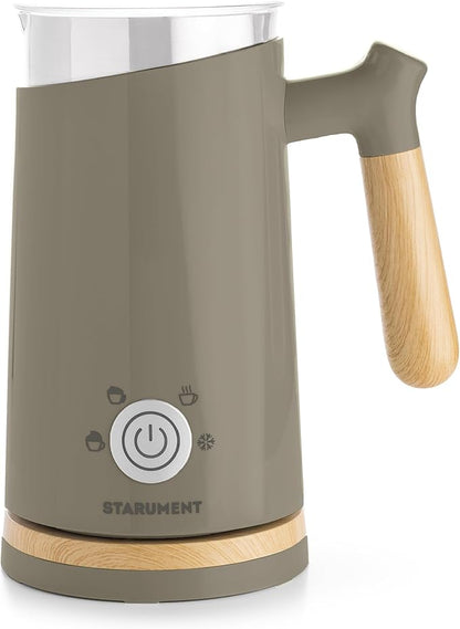 Starument Electric Milk Frother - Automatic Milk Foamer & Heater for Coffee, Latte, Cappuccino, Other Creamy Drinks - 4 Settings for Cold Foam, Airy Milk Foam, Dense Foam & Warm Milk - Easy to Use