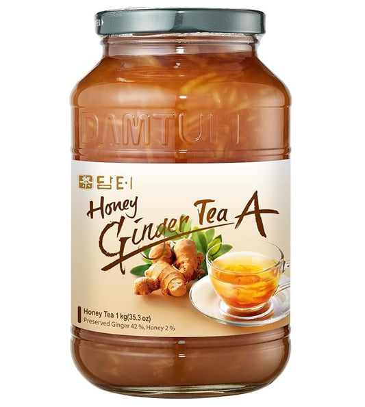 Damtuh Korean Honey Ginger Tea 2.2lb (35.3 fl oz) – Traditional Fruit Honey Tea, Authentic Korean Ginger Marmalade Preserve