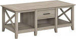 Load image into Gallery viewer, Bush Furniture Key West Coffee Table with Storage in Washed Gray
