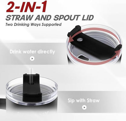 SANDJEST Brother Gift from Sister, 40oz Stainless Steel Insulated Coffee Tumbler With Lid & Straw, Travel Mug for Men, Christmas Birthday Father's Day