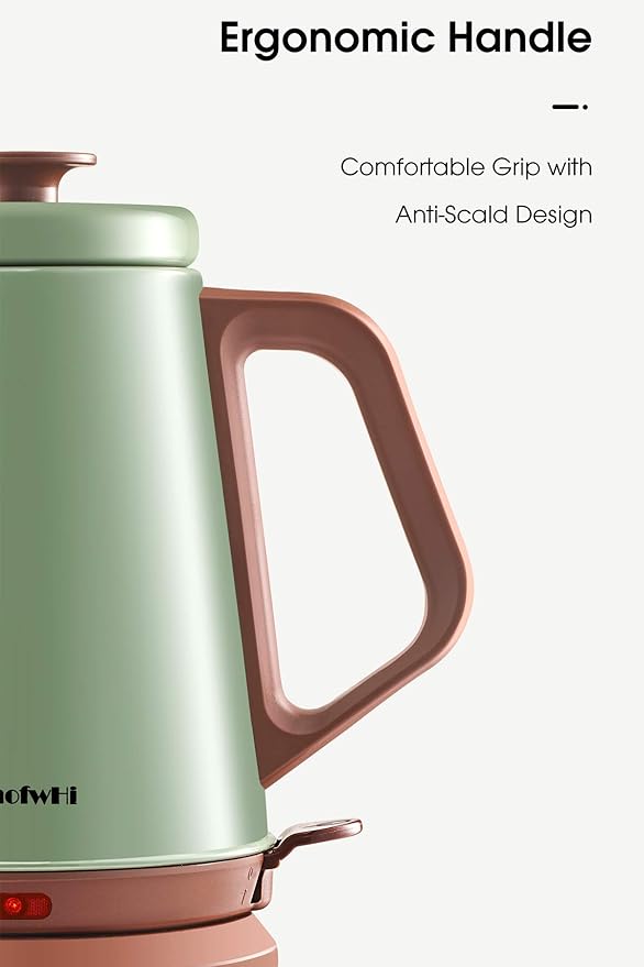 DmofwHi Gooseneck Electric Kettle(1.0L), 100% Stainless Steel BPA Free Classic Pour Over Coffee Kettle | Tea Kettle - Green