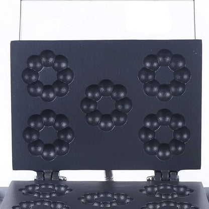 Mini Donut Maker Machine, Commercial Waffle Donut Machine, Plum Blossom Donut Maker Waffle Maker, For Breakfast, Snacks, Desserts & More with Non-stick Surface, Makes 5 Doughnuts
