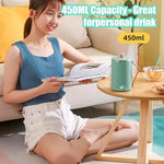 Load image into Gallery viewer, WOOLALA 110V Electric Kettle Stew Cup with Digital Screen, 450ML Small Slow Cooker Personal Health Cup - 7Mins Fast Boiling with Temperature Control, Timer for Home/Office/Travel