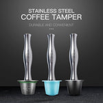 Load image into Gallery viewer, Stainless Steel Coffee Tamper Filling Tool by RECAPS Compatible with Nespresso Machine Refillable Reusable Filter Pressing Coffee Grind Diameter 24mm