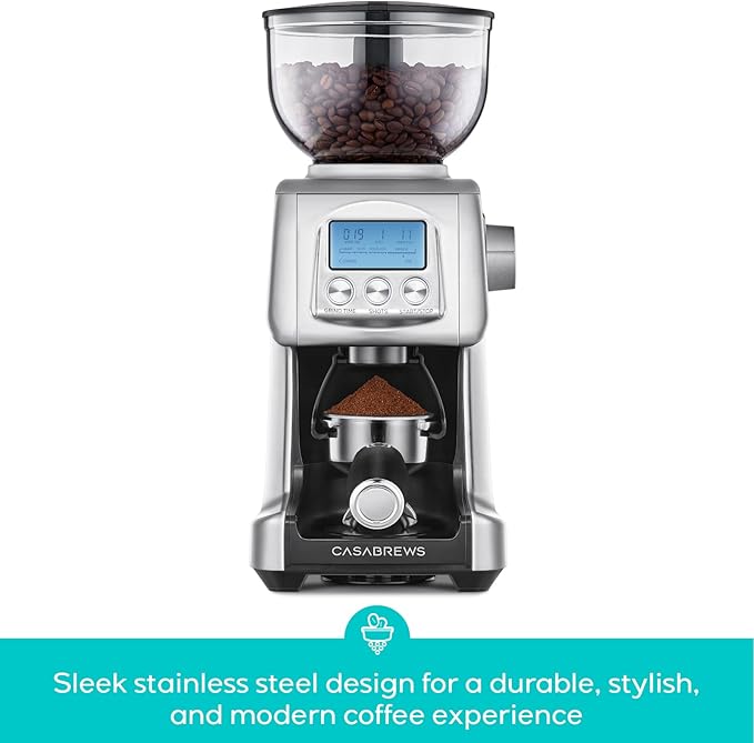 CASABREWS Tornado Electric Conical Burr Coffee Grinder, 77 Precision Grind Settings for Espresso to French Press, Special for Barista and Coffee Lovers