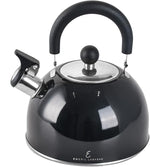 Load image into Gallery viewer, Emeril Lagasse 2.6 Quart/2.5 Liter Whistling Tea Kettle, Stainless Steel Tea Pot for Induction Stove Top, Fast to Boil Water for Home Kitchen Condo, with Ergonomic Cool Folding Grip Handle, Black
