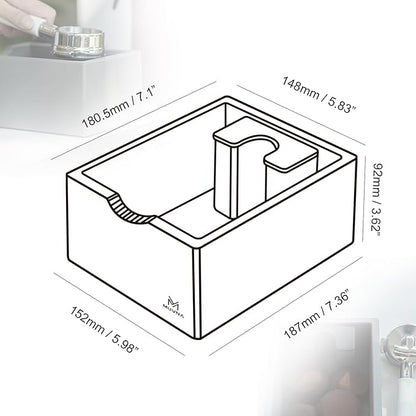 Espresso Knock Box, Coffee Ground Knock Box, Distribute and Tamp Espresso Product Tool, Non-slip Base for Espresso Barista