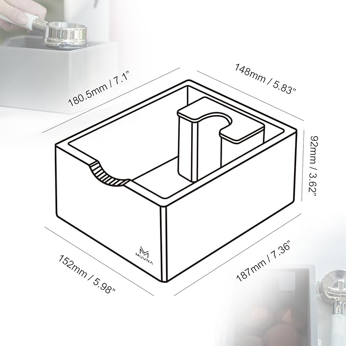 Espresso Knock Box, Coffee Ground Knock Box, Distribute and Tamp Espresso Product Tool, Non-slip Base for Espresso Barista