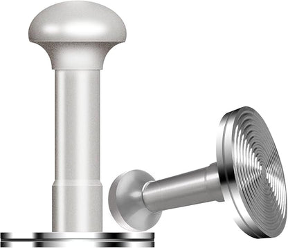 53.3mm Espresso Tamper - Premium Barista Coffee Tamper with Aluminum Handle and Stainless Steel Base, Compatible with Breville Barista Express 54mm Portafilter Basket (Silver)