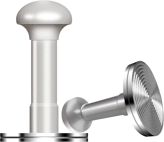 53.3mm Espresso Tamper - Premium Barista Coffee Tamper with Aluminum Handle and Stainless Steel Base, Compatible with Breville Barista Express 54mm Portafilter Basket (Gun Metal)