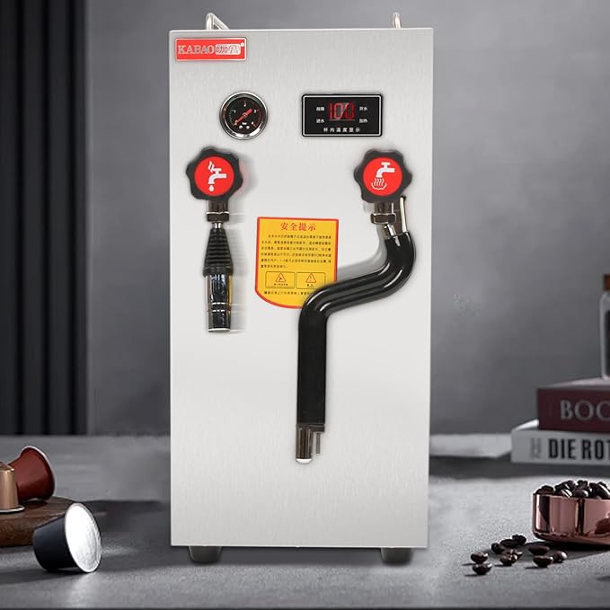 Commercial Steam Milk Frother, 8L/2.1 Gallon Coffee Foam Maker Frothing Machine Electric Milk Foam Maker for Tea Coffee Shop Hotel Bar