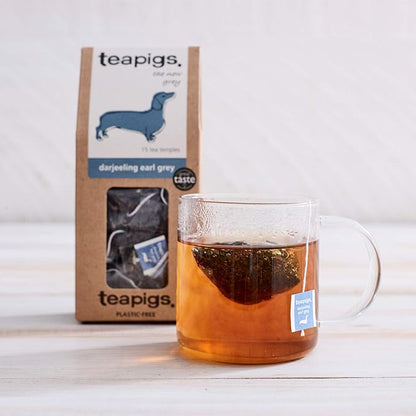 teapigs Darjeeling Earl Grey Tea Bags, 15 Count x 6 Boxes, Citrus Bergamot & Lime, Biodegradable Black Tea Bags (Pack of 2)