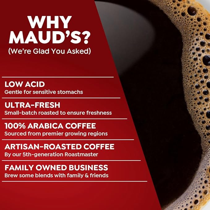 Maud's Medium Roast Coffee Pods, 100 ct, Recyclable Single Serve Pods – 100% Arabica Coffee, Compatible with Keurig K Cups Maker
