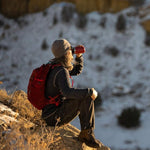 Load image into Gallery viewer, WACACO Octaroma Lungo Vacuum Insulated Coffee Mug, Double-wall Stainless Steel Travel Tumbler With Drinking Lid, 10 fl oz(300ml)， Carmine Red